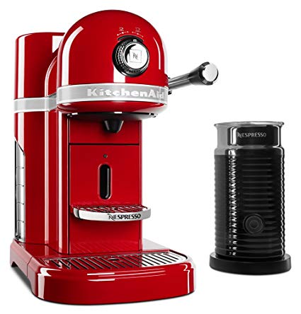 KitchenAid Nespresso Espresso Maker with Aeroccino Milk Frother 